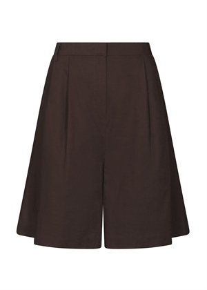 Nika linen shorts Dark Brown Neo Noir 